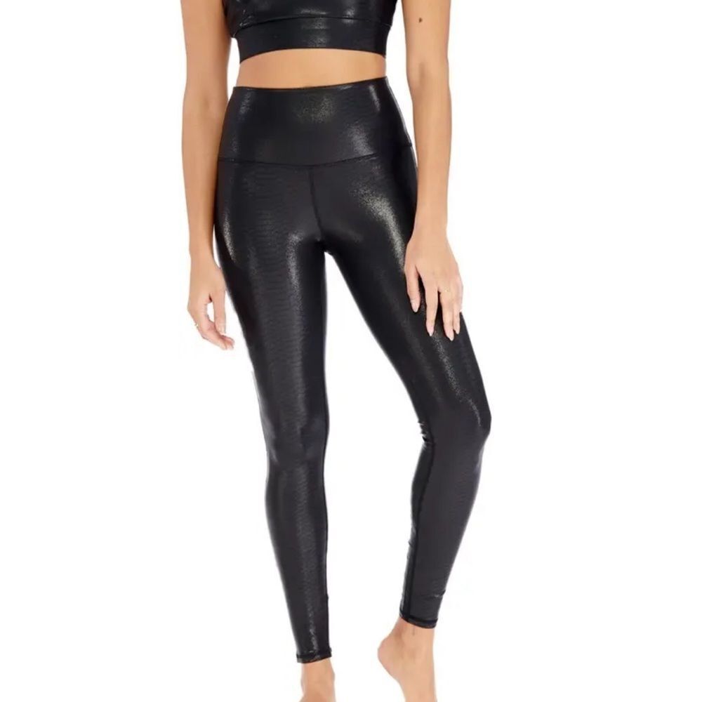 NWT Electric Yoga High Rise Full-Length Python Legging in Black - Picture 4 of 4